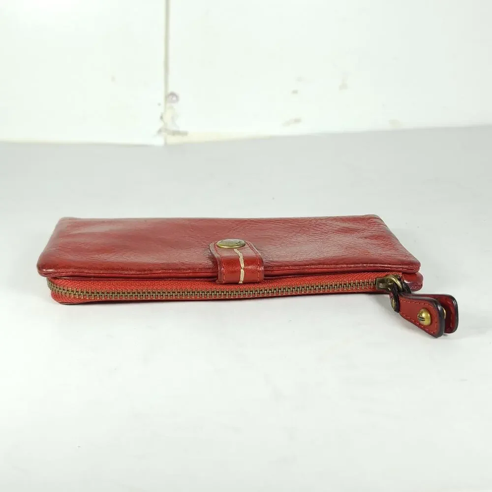 Frye red distressed